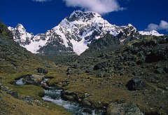 Ausangate is the highest mountain in the Cordillera Vilcanota, towering in the southeast sky from the city of Cuzco. Ausangate is the highest mountain in the Cordillera Vilcanota, towering in the southeast sky from the city of Cuzco.